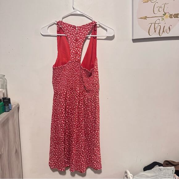 NWT JAPNA Red Floral racerback mini dress size Small Coastal ,boho, romantic - Picture 3 of 8